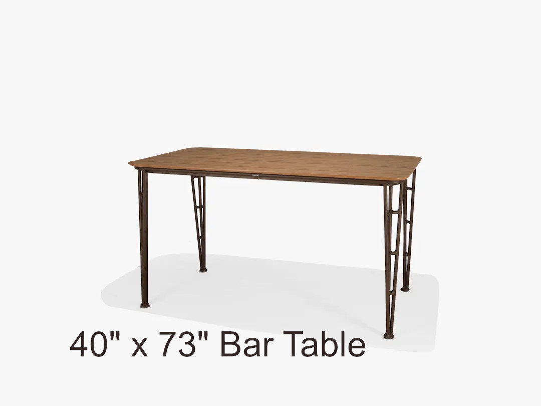 Fountainhead Collection 40 x 73 Inch Rectangular Bar Table