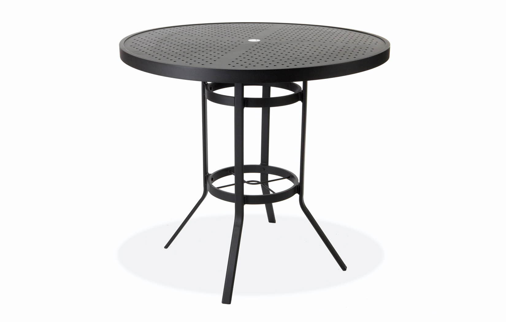 Matrix Collection 42 Inch Round Stamped Aluminum Top Bar Table by Texacraft