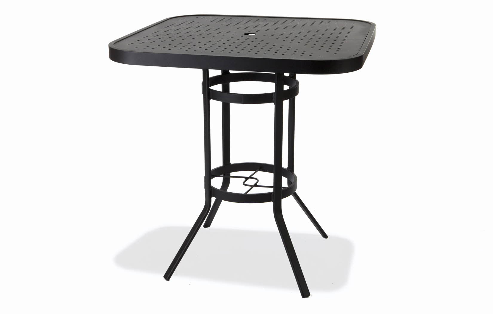 Matrix Collection 36 Inch Square Stamped Aluminum Top Bar Height Tables