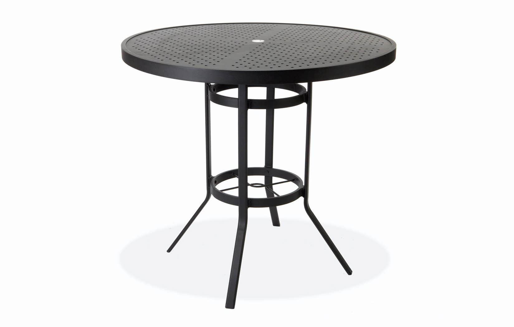 Matrix 42 Inch Round Stamped Aluminum Top Bar Table