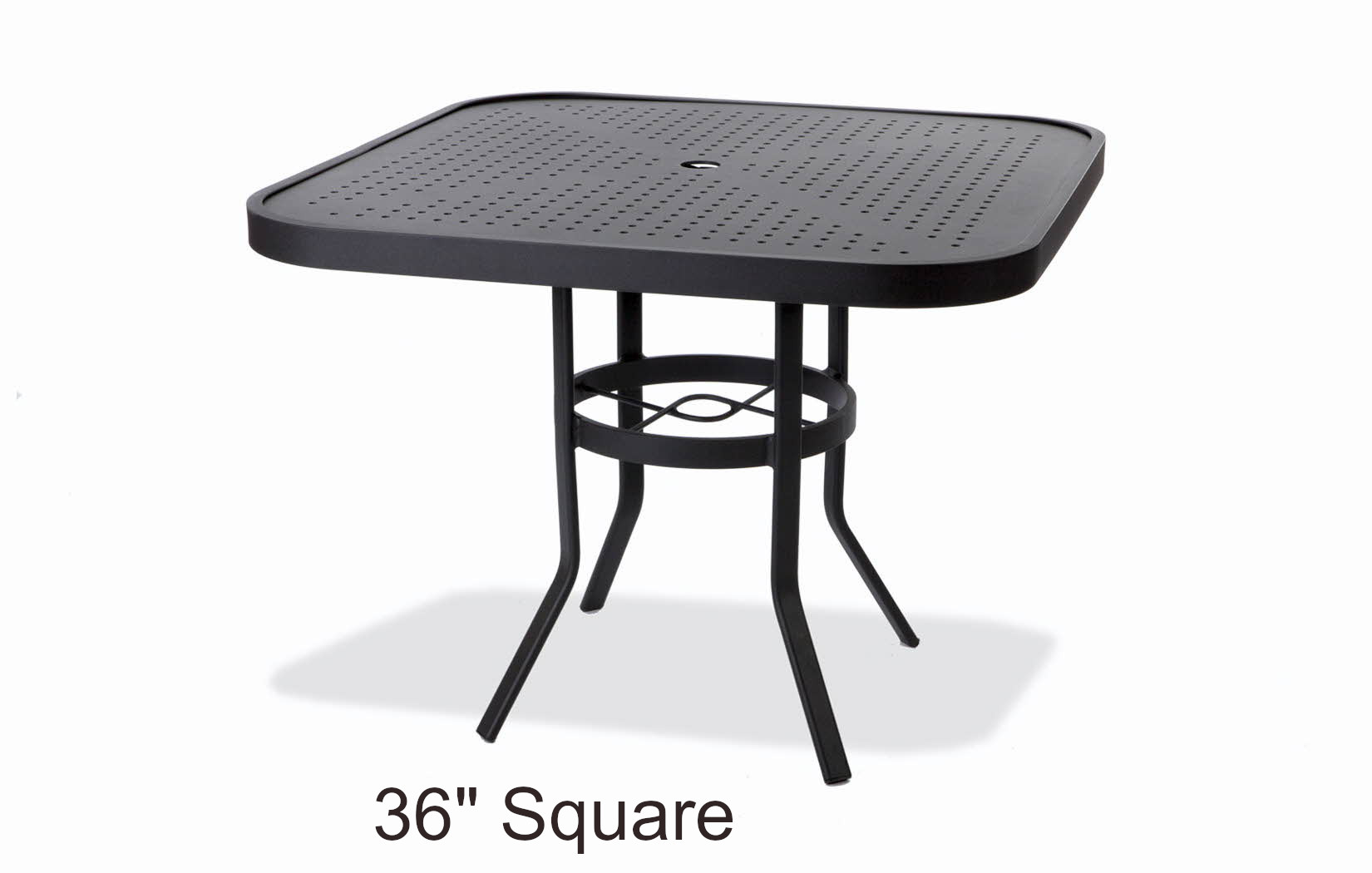 Matrix 36 Inch Square Stamped Aluminum Top Dining Table