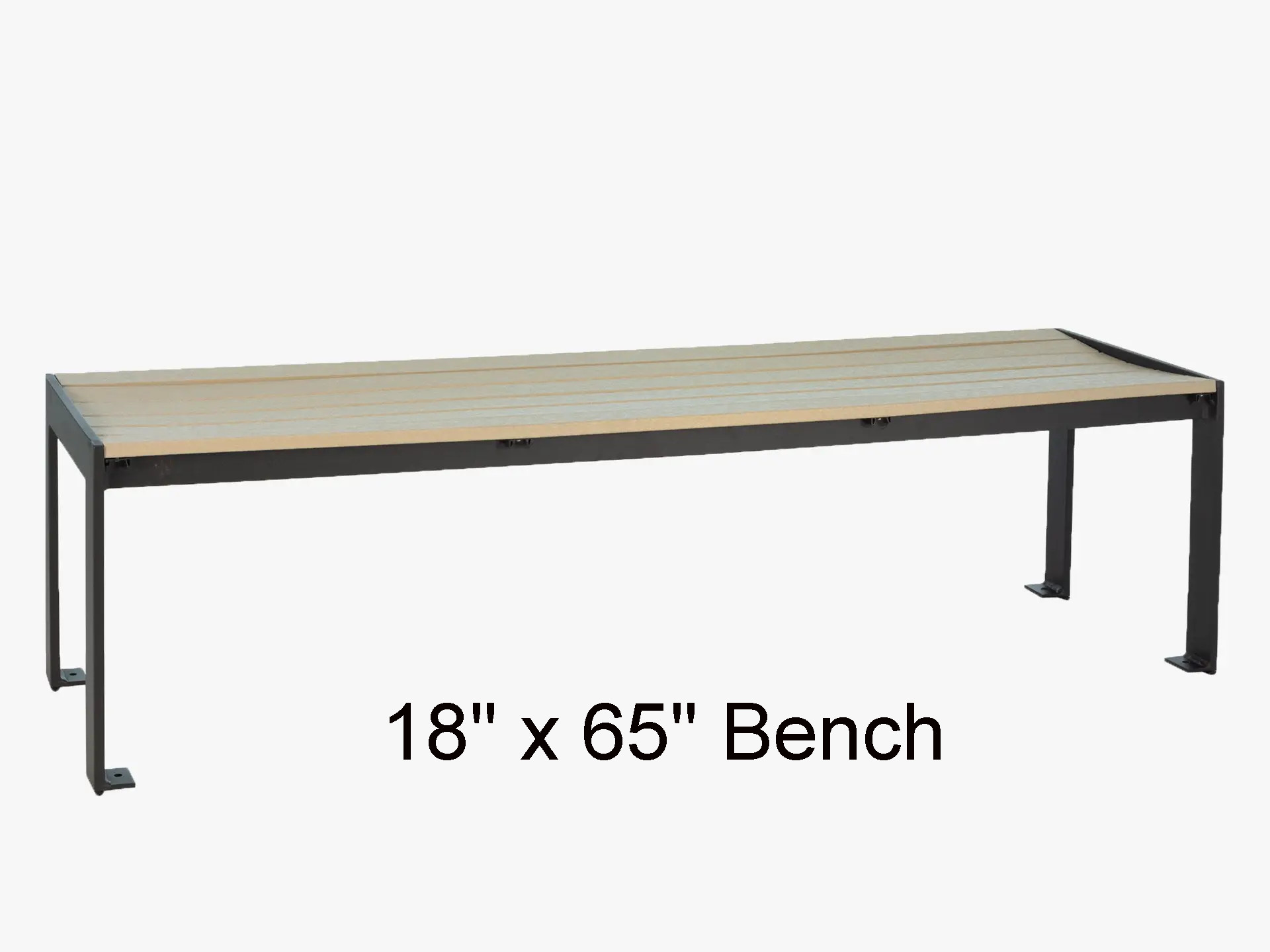 Meza HDPE Collection 18 x 65 Inch Bench by Texacraft