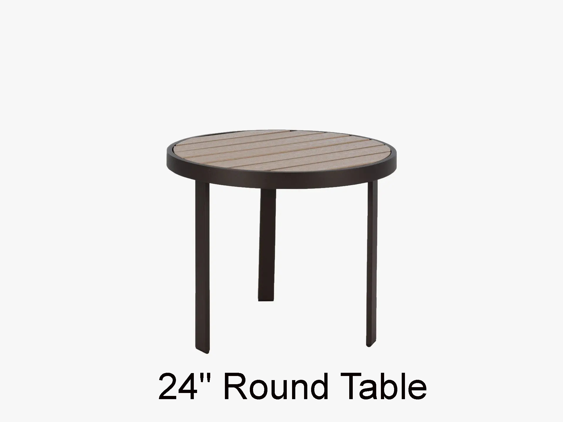 Meza HDPE Collection 24 Inch Round Occasional Table by Texacraft