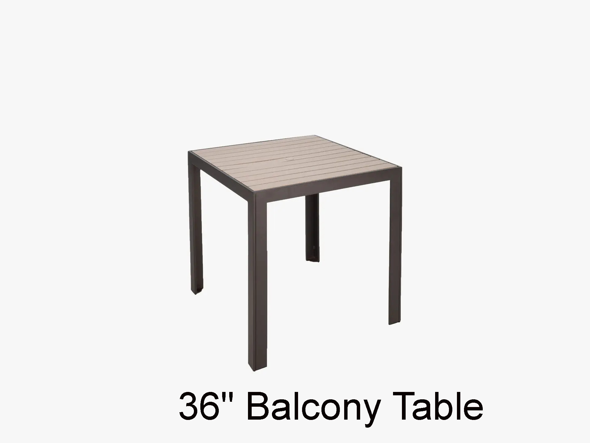 Meza HDPE Collection 36 Inch Square Balcony Table by Texacraft