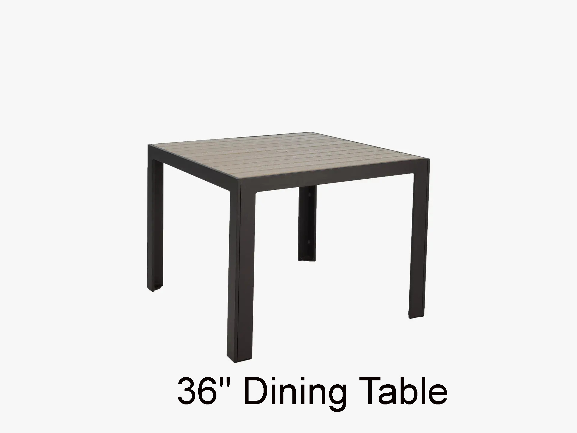 Meza HDPE Collection 36 Inch Square Dining Table by Texacraft