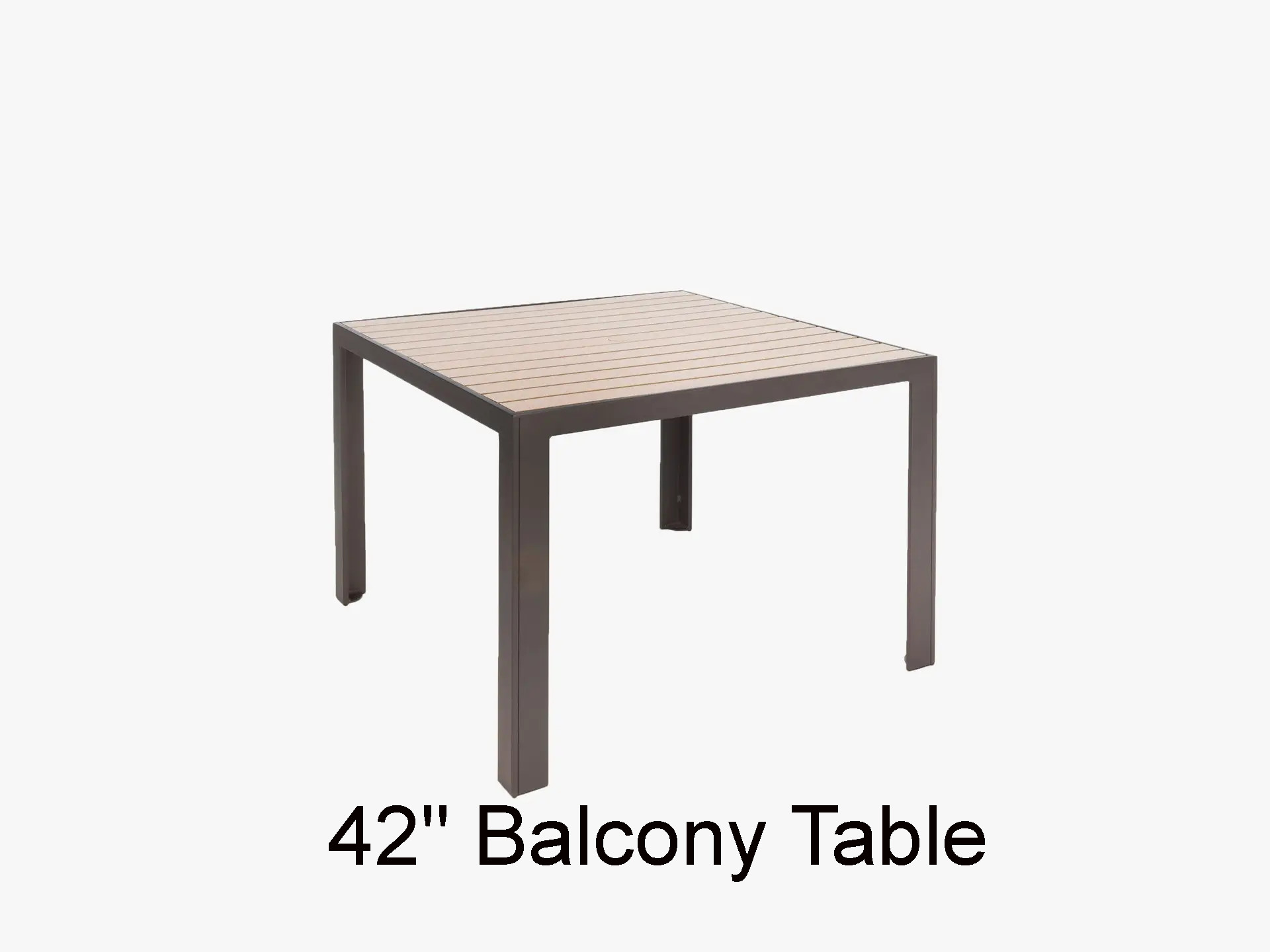 Meza HDPE Collection 42 Inch Square Balcony Table by Texacraft