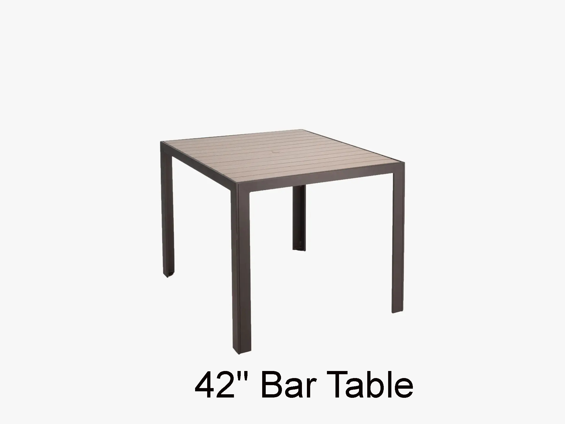 Meza HDPE Collection 42 Inch Square Bar Table by Texacraft