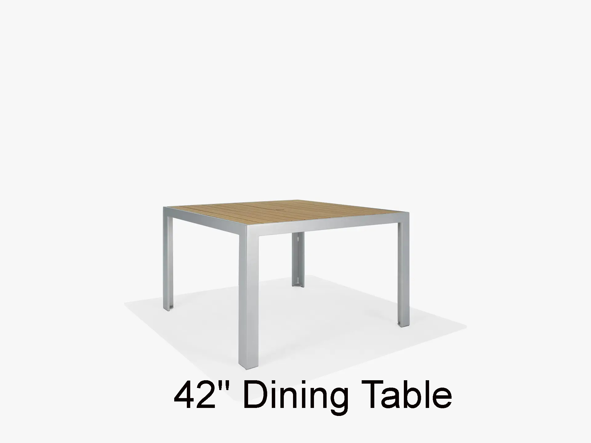 Meza HDPE Collection 42 Inch Square Dining Table by Texacraft