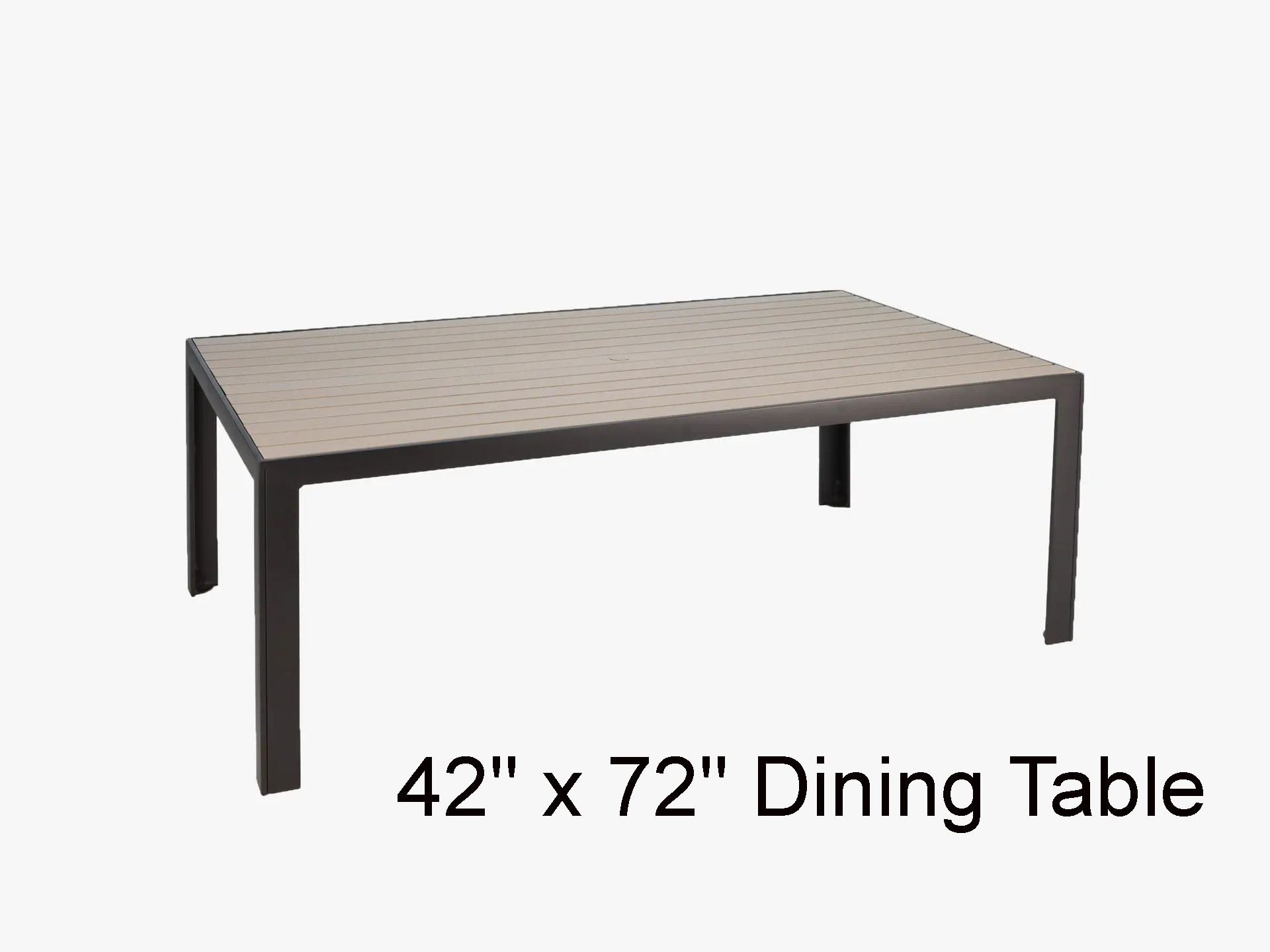 Meza HDPE Collection 42 x 74 Inch Rectangular Dining Table by Texacraft