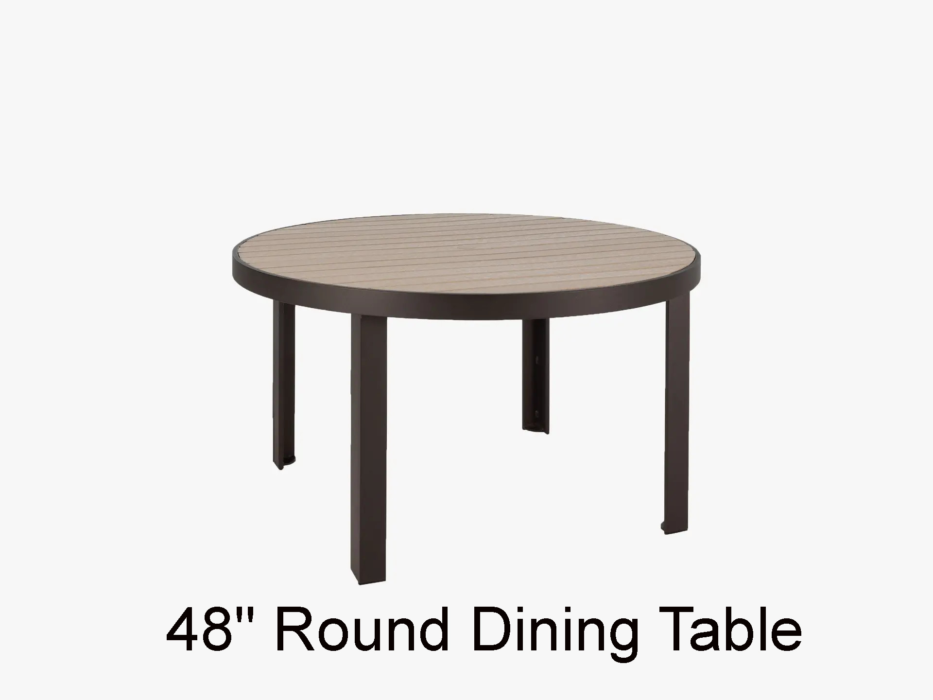 Meza HDPE Collection 48 Inch Round Dining Table by Texacraft