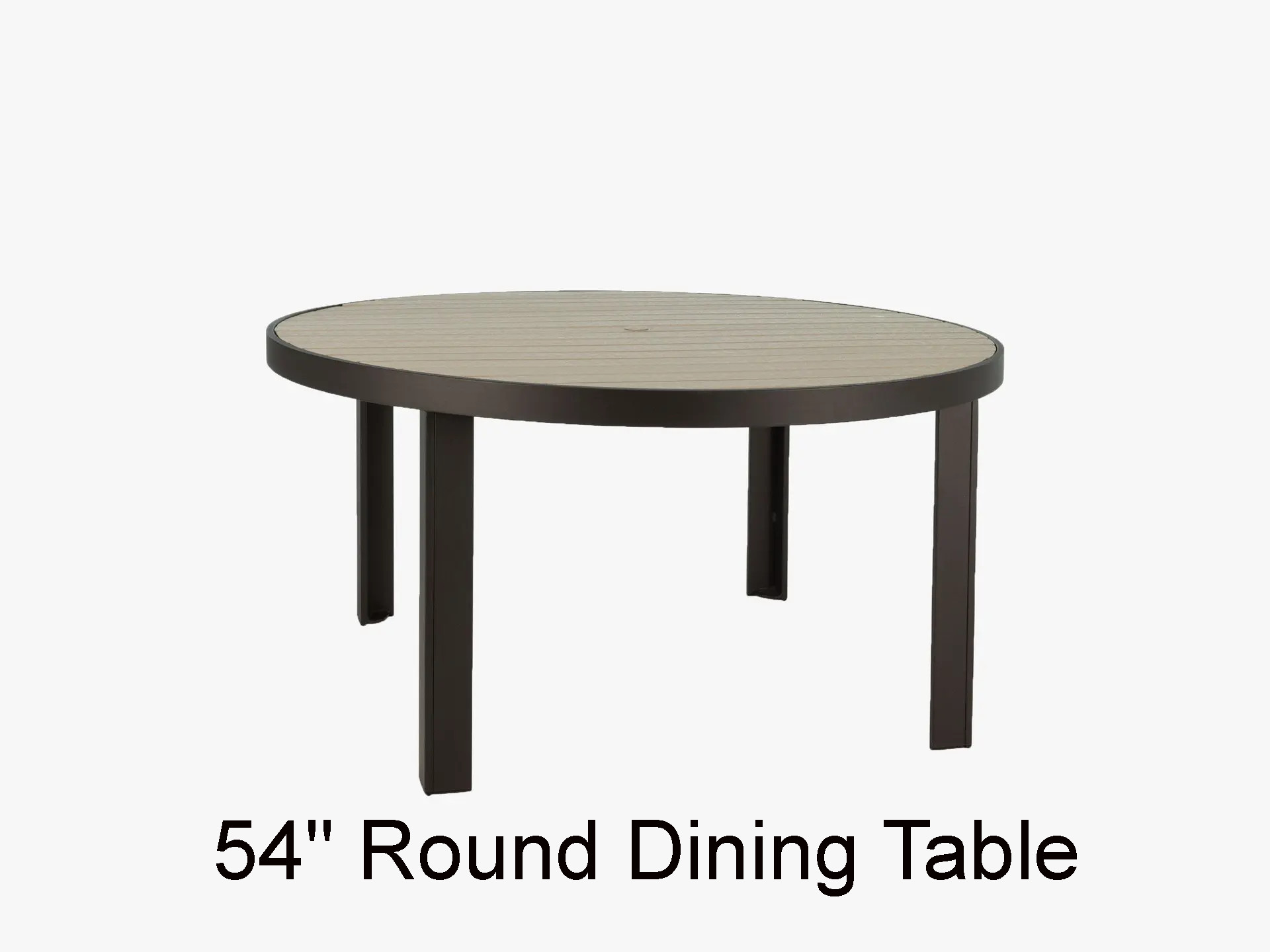 Meza HDPE Collection 54 Inch Round Dining Table by Texacraft