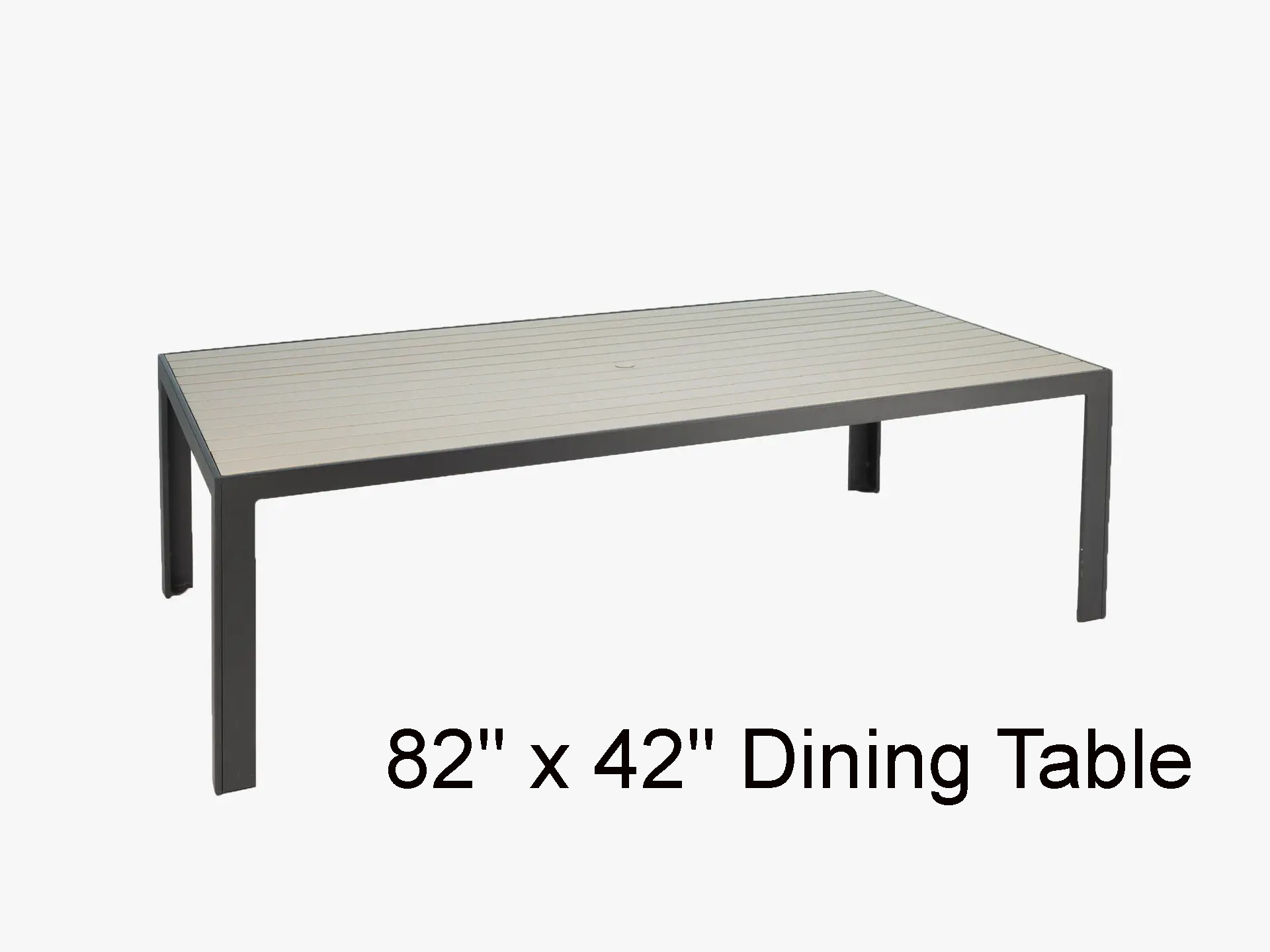 Meza HDPE Collection 82 x 42 Inch Rectangular Dining Table by Texacraft