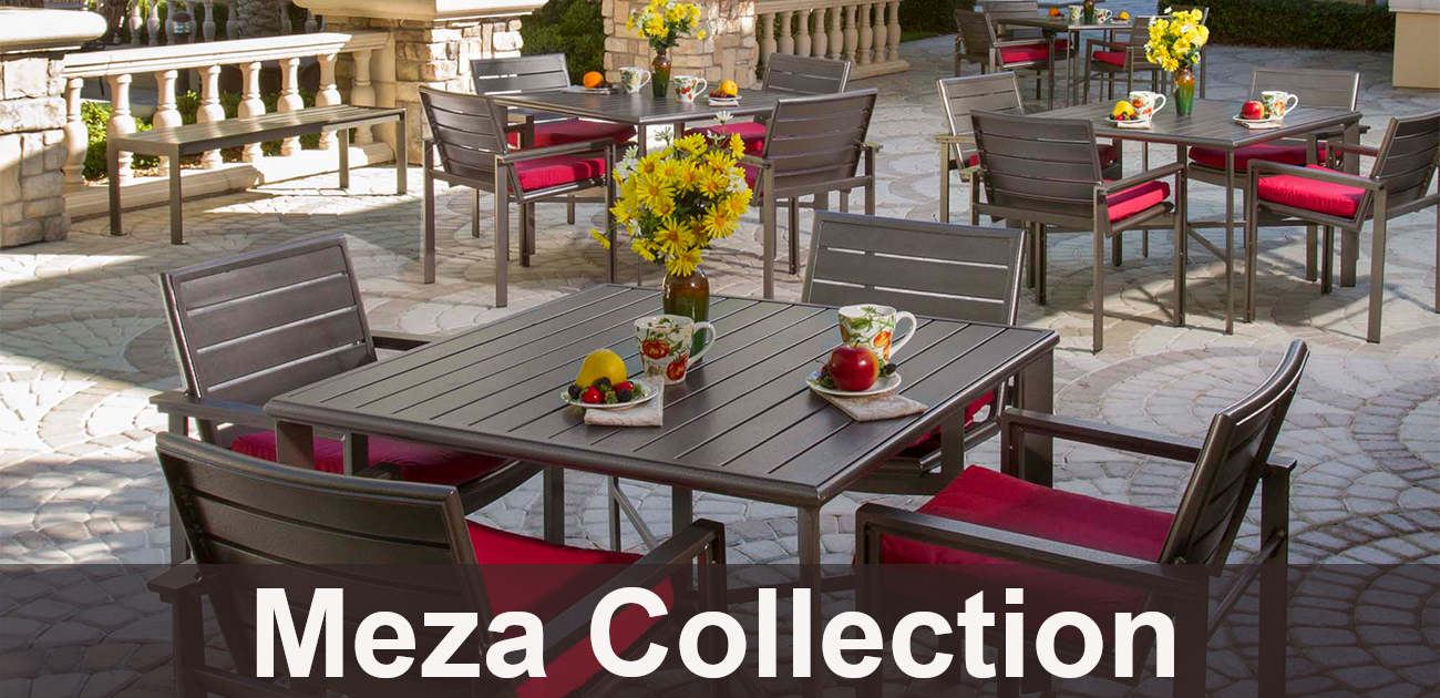 Meza Collection Aluminum Slat Dining Sets