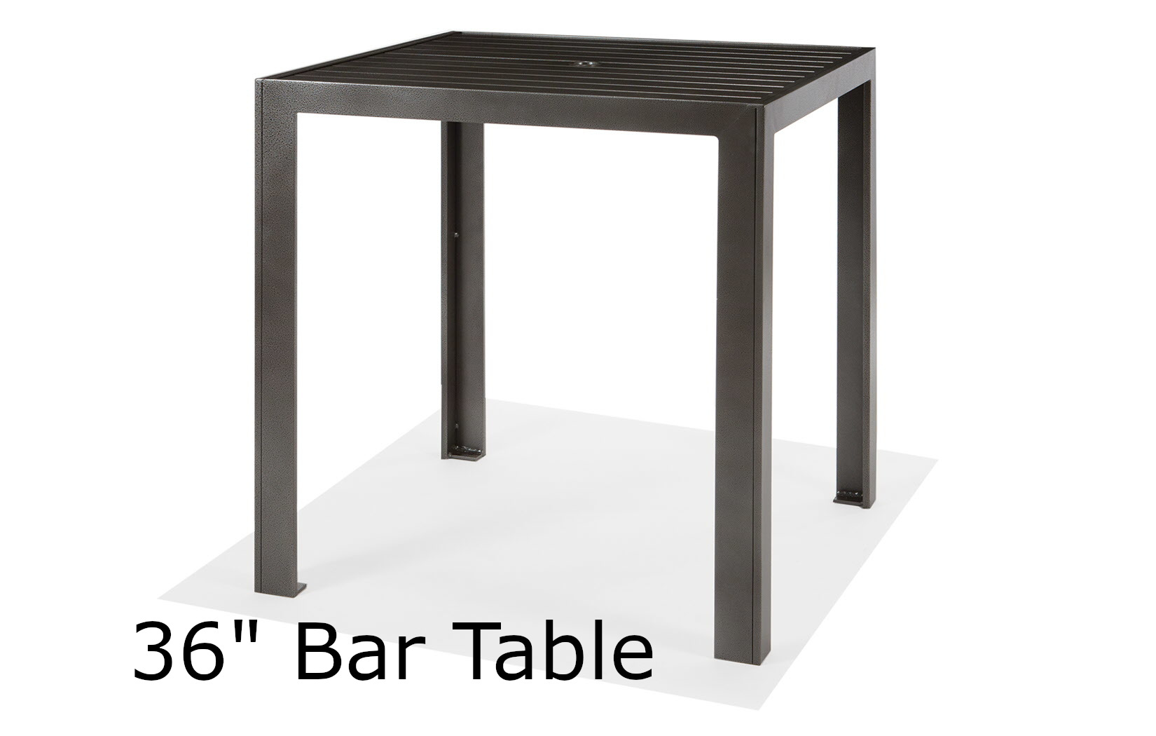 Meza Slat 36 Inch Square Bar Height Table