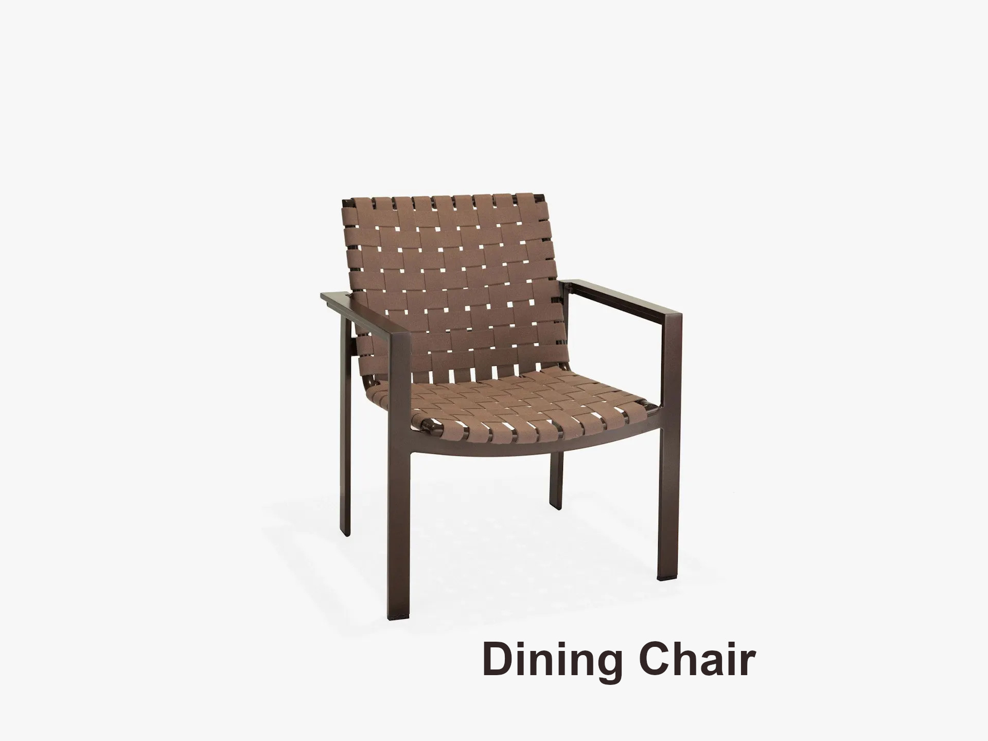 Meza Suncloth Weave Collection Dining Chair with Arms
