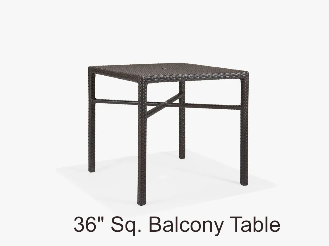 Nexus Collection 36 Inch Square Balcony Height Table