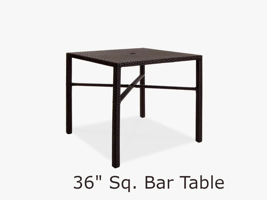 Nexus Collection 36 Inch Square Bar Table