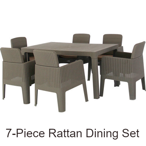 7-Piece Rattan Dining Set