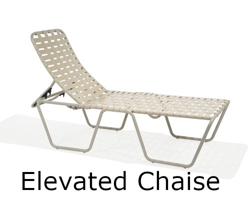 Oasis Crossweave Collection Elevated Chaise Lounge