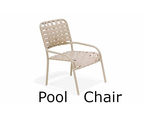 Oasis Crossweave Collection Nesting Pool Chair