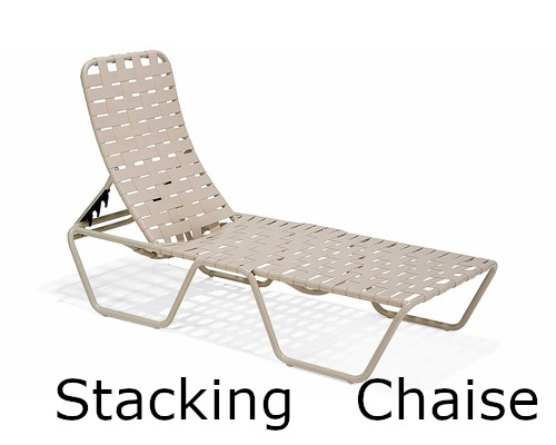 Oasis Crossweave Collection Stacking Chaise Lounge