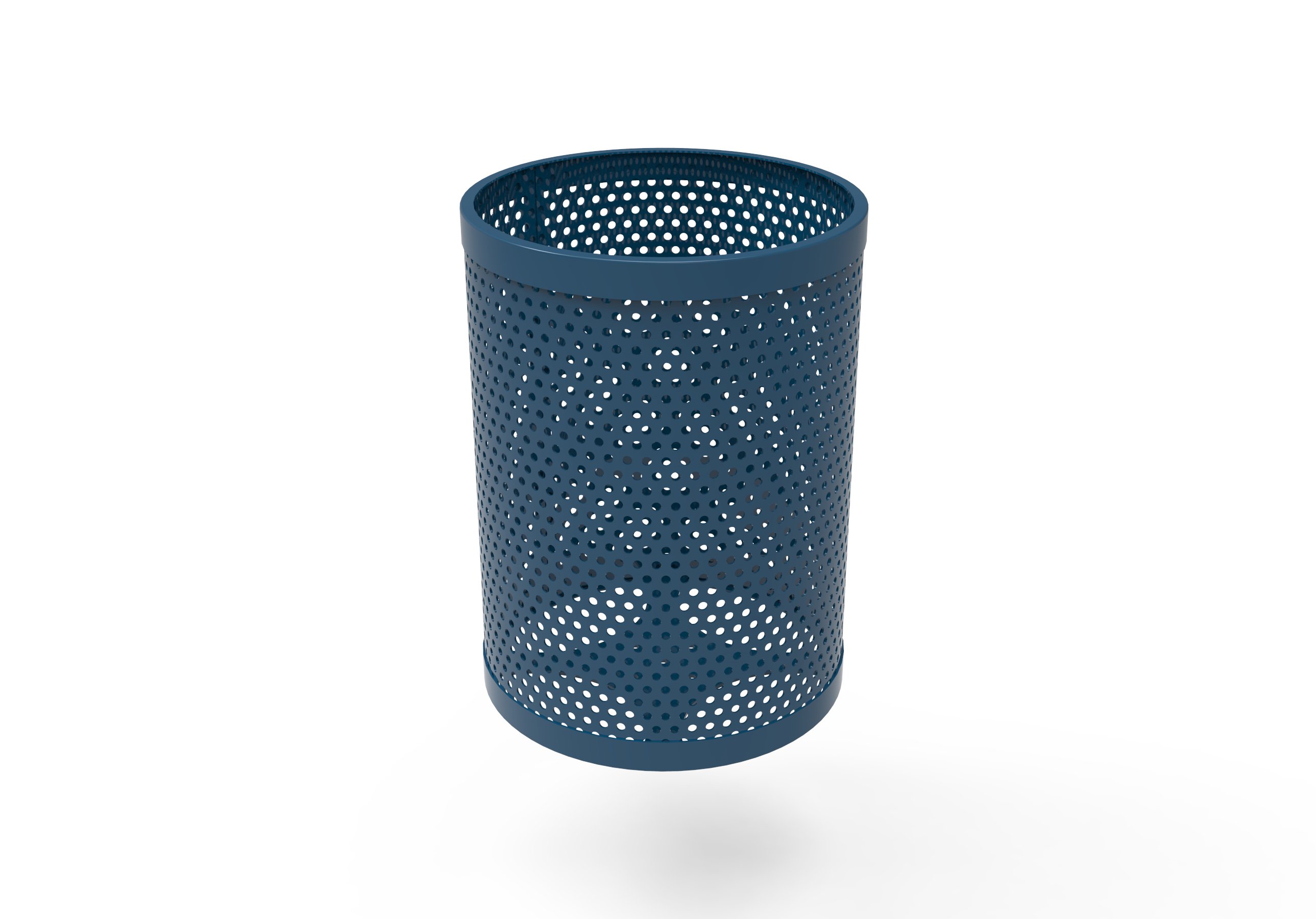 Punched Steel 32 Gallon Trash Receptacle