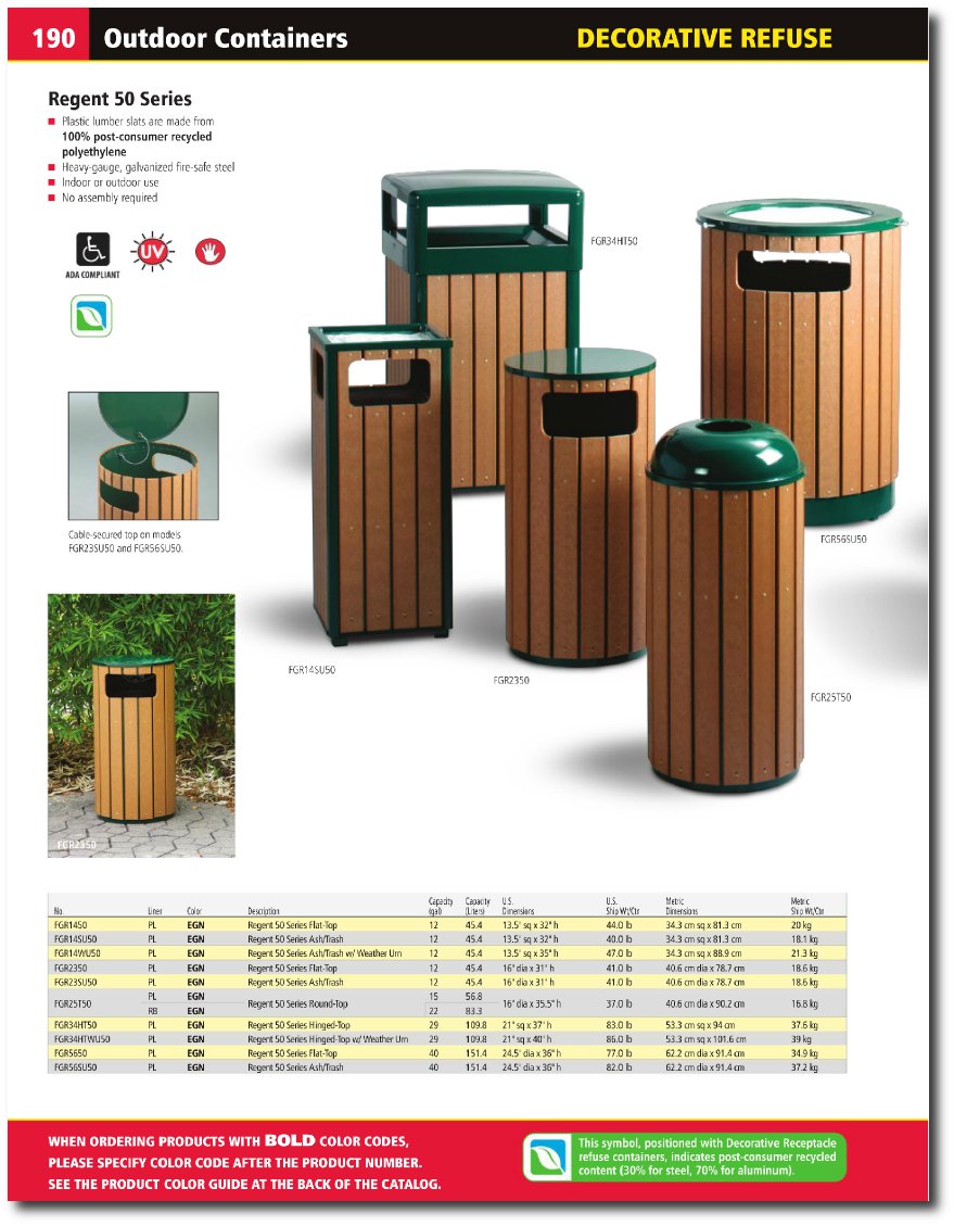 Regent Series Catalog Page