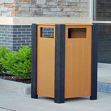 Ridgeview 32 Gallon Recycled Plastic Lumber Trash Receptacle