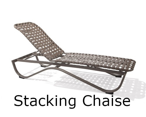 Scandia Crossweave Collection Stacking Chaise Lounge