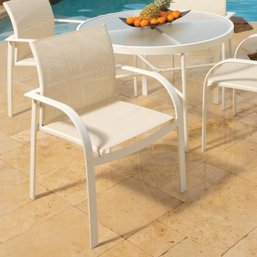 Scandia Sling Collection Stacking Chaise Lounge