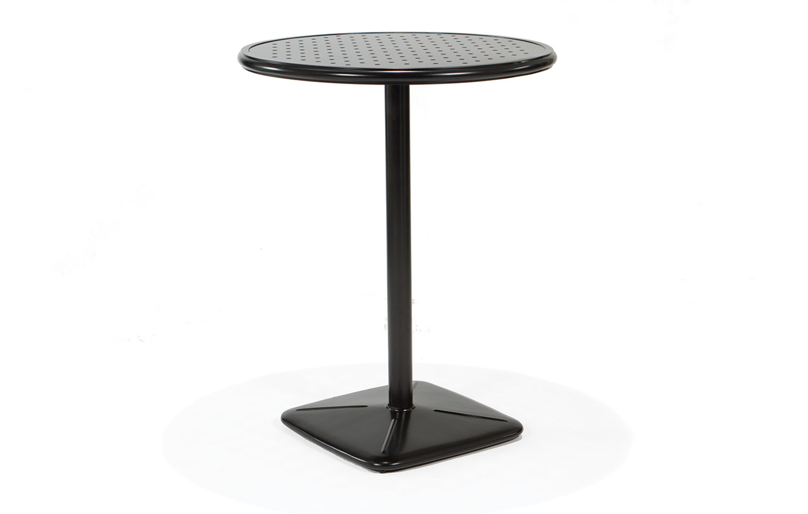 Stamped Aluminum Top 30 Inch Round Bar Table by Texacraft
