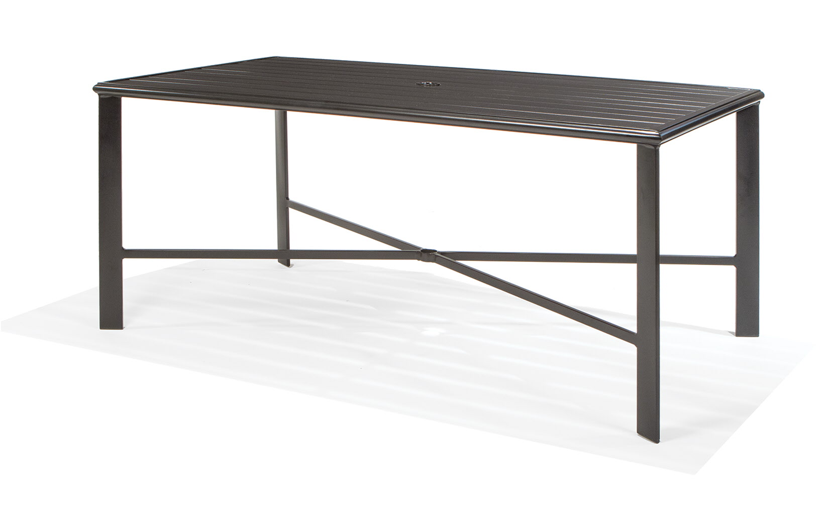 Texacraft 63 x 34 Inch Fully Welded Aluminum Slat Top Table