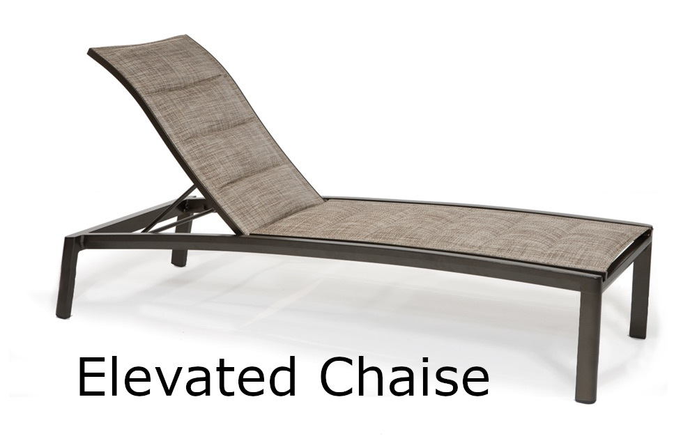 Vision Padded Sling Collection Elevated Chaise Lounge