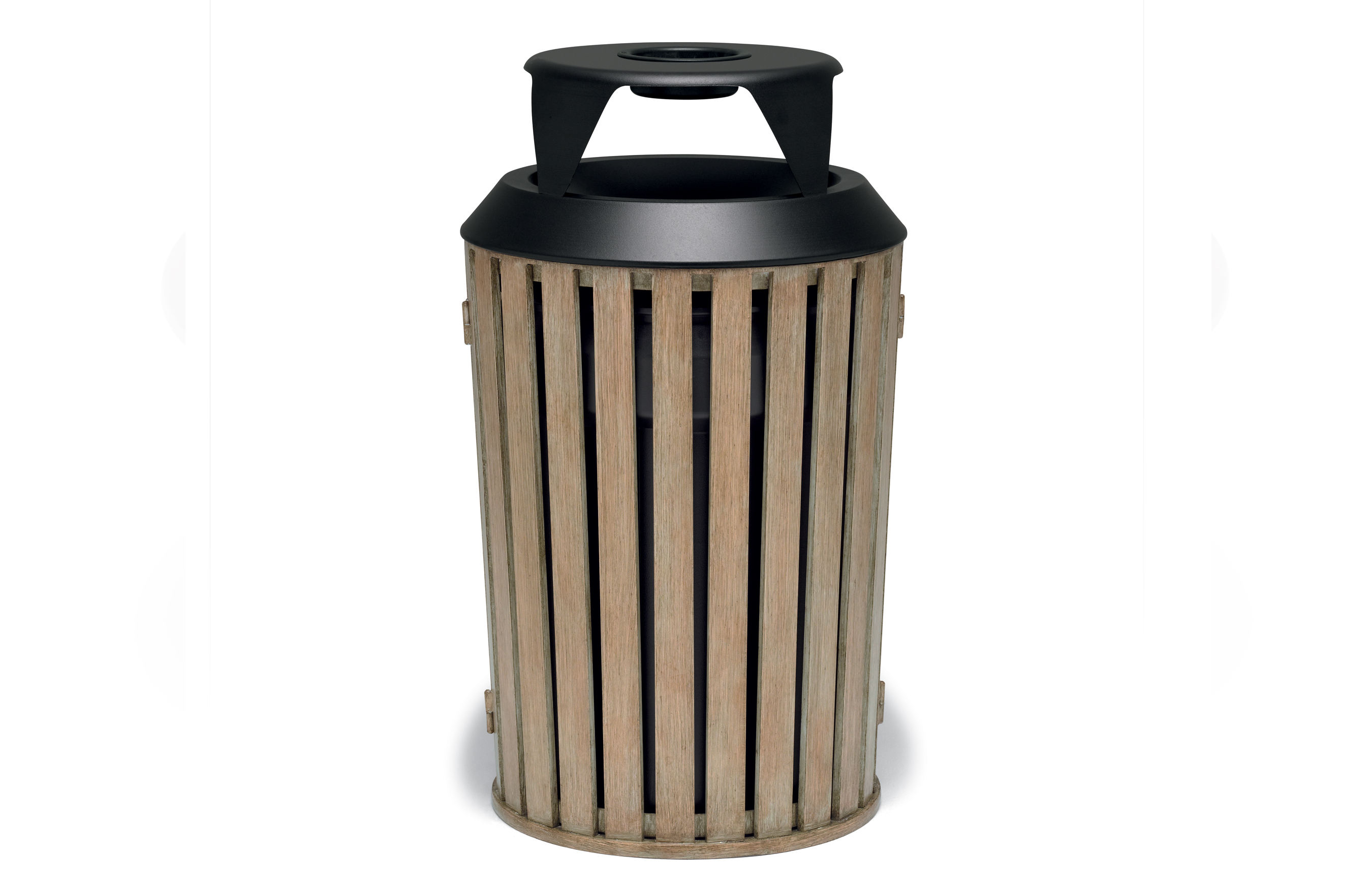 Woodridge Trash Receptacle with Ash Bonnet Top