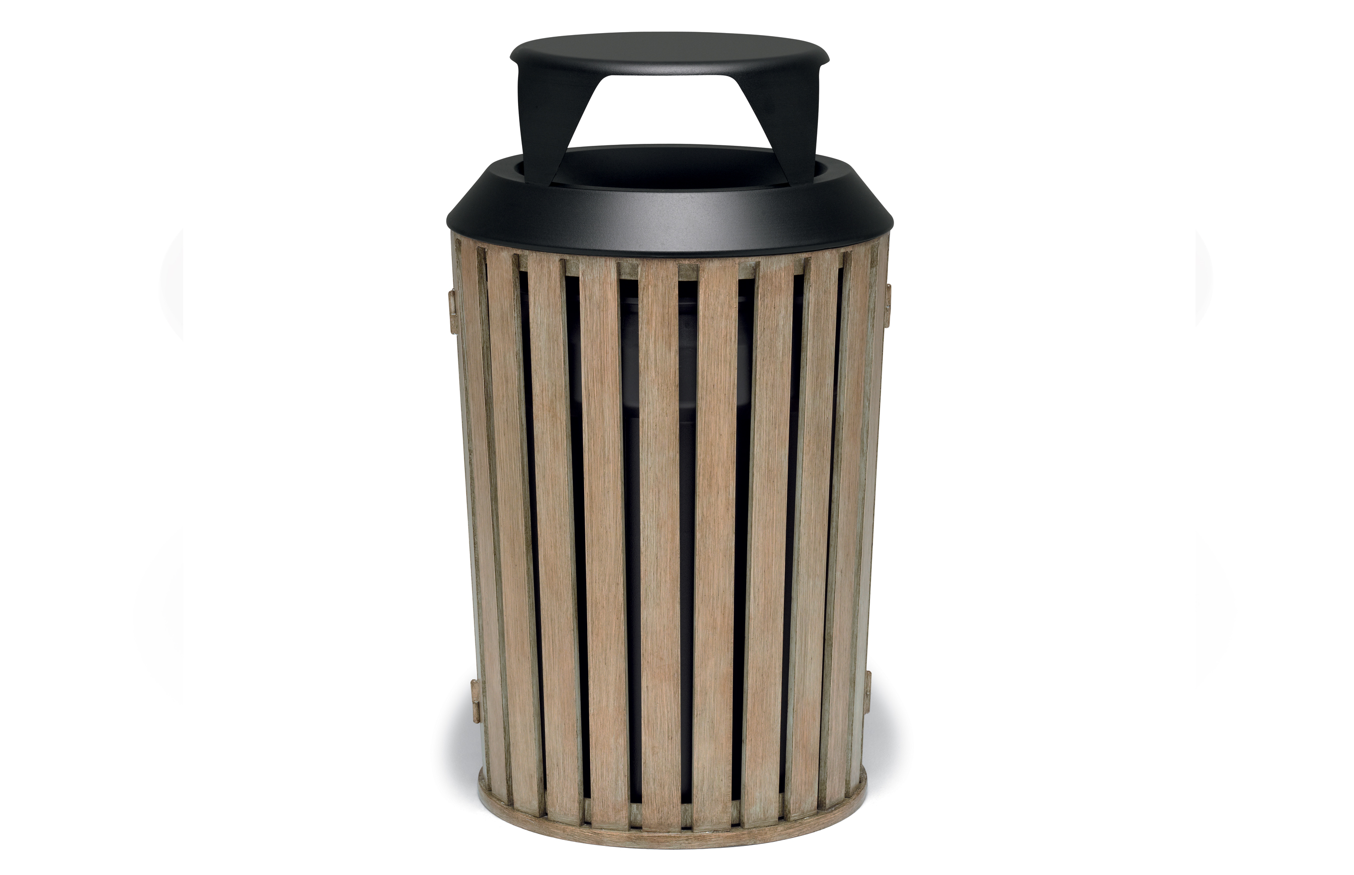 Woodridge Trash Receptacle with Bonnet Top