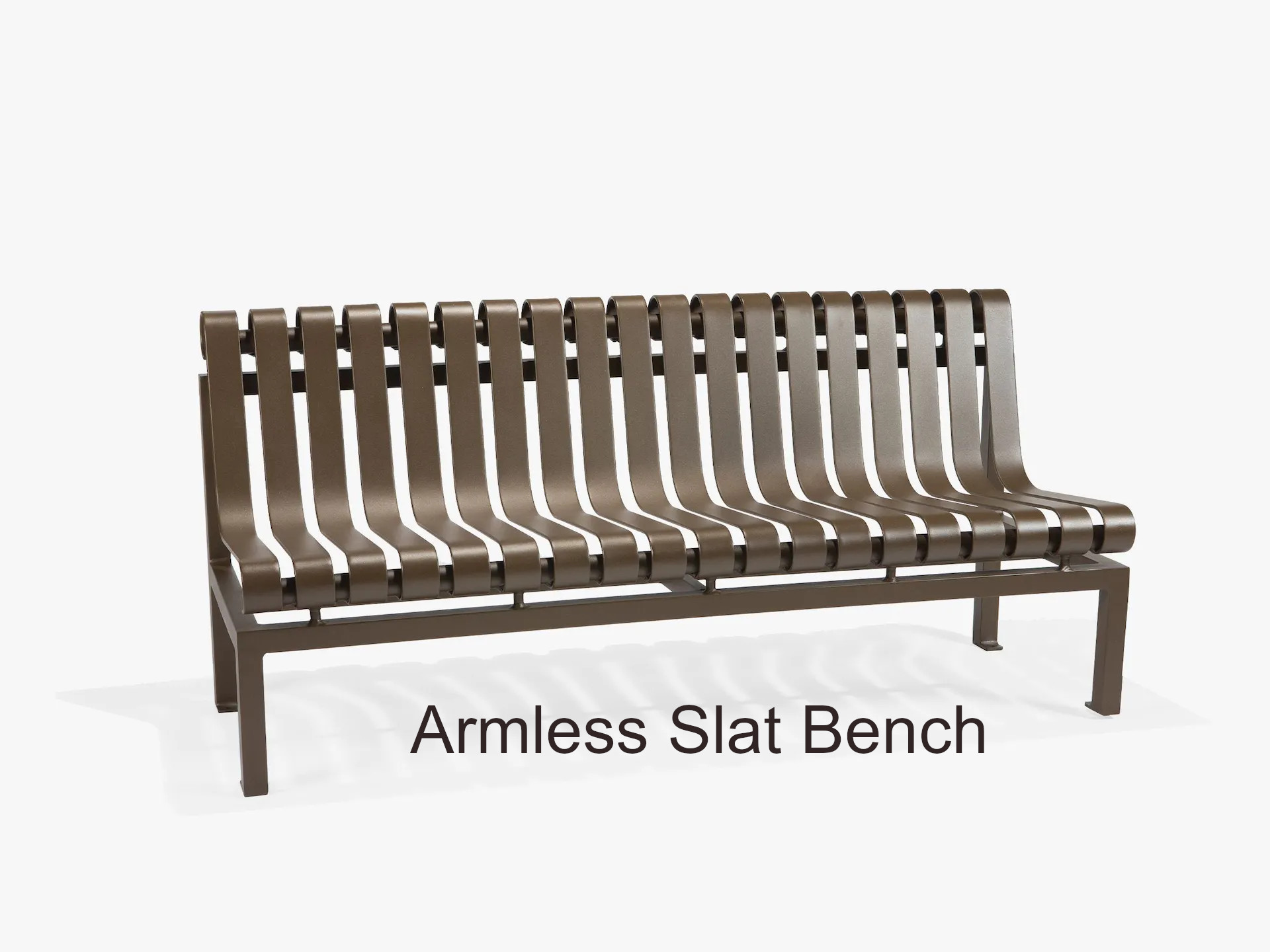 Straight Armless Slat Bench